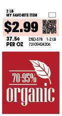 75 percent organic