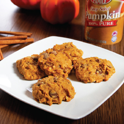 Pumpkin Oat Chocolate Chip Cookies